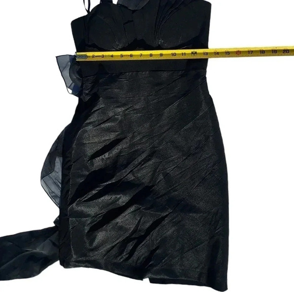 Dave & Johnny Black Dress with Integrated Shawl Formal Occasion Wear Size 3/4 - Picture 12 of 16